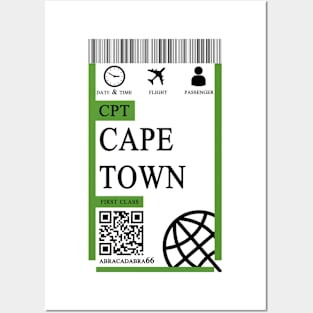 Cape town flight ticket boarding pass new Posters and Art
